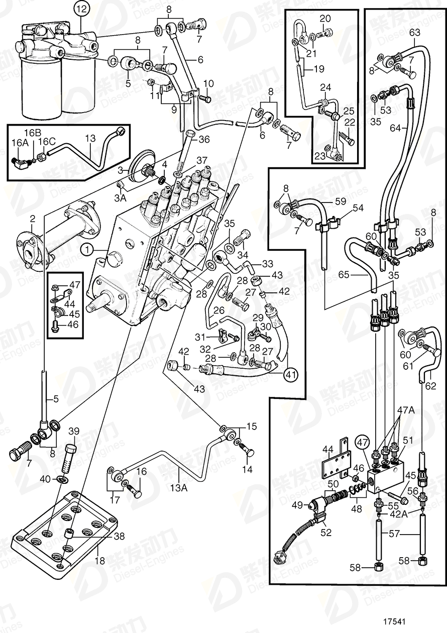 volvo penta Gasket kit 3828981 Drawing volvo penta Gasket kit 3828981 Drawing